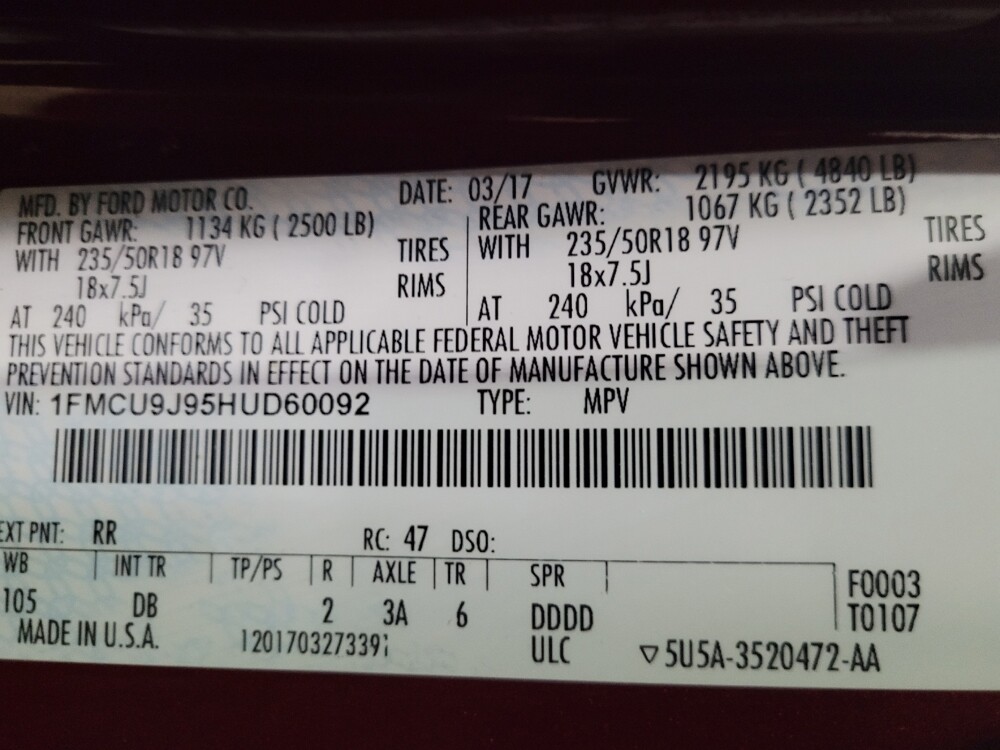 2017 Ford Escape in New Castle, DE 19720 - 18098479 33