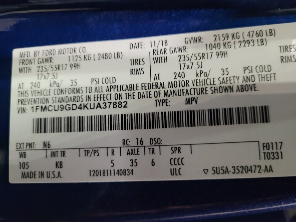 2019 Ford Escape in New Castle, DE 19720 - 18098489 33