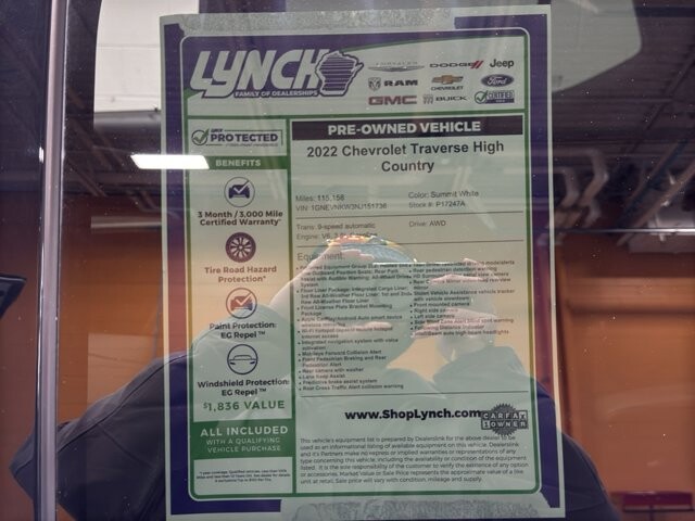 2022 Chevrolet Traverse in Burlington, WI 53105 - 18098513 43