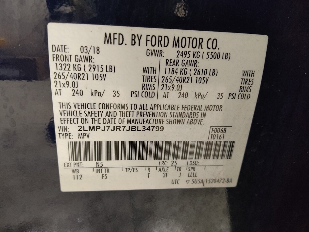 2018 Lincoln MKX in Union City, GA 30291 - 18098541 33