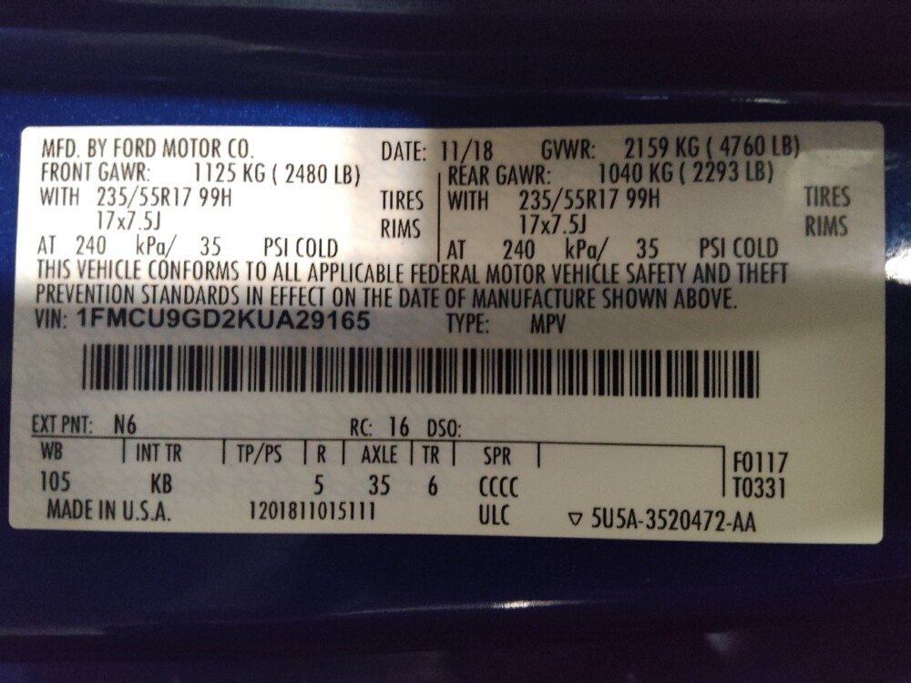 2019 Ford Escape in Pensacola, FL 32505 - 18098585 33