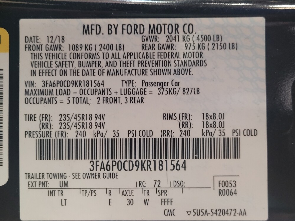 2019 Ford Fusion in Ocala, FL 34471 - 18098606 33