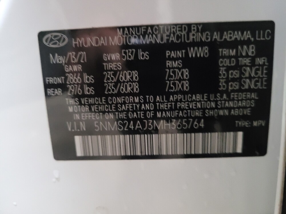 2021 Hyundai Santa Fe in Glen Burnie, MD 21061 - 18098622 33