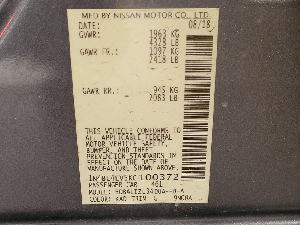 2019 Nissan Altima in Gainesville, FL 32609 - 18098654 33