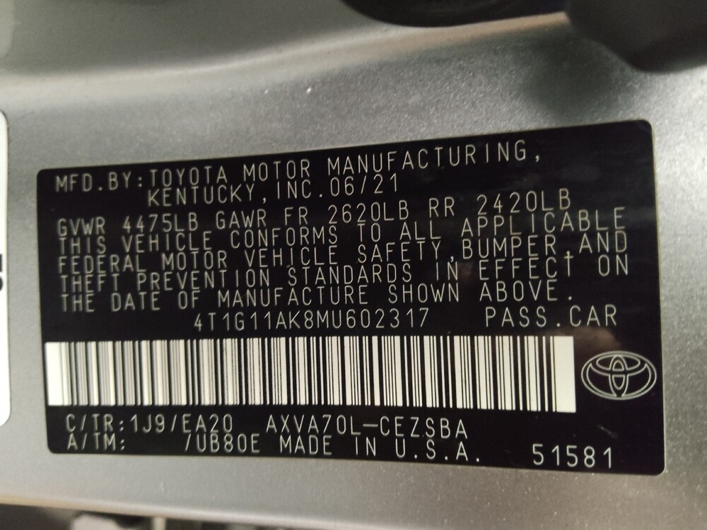 2021 Toyota Camry in Macon, GA 31210 - 18098716 33