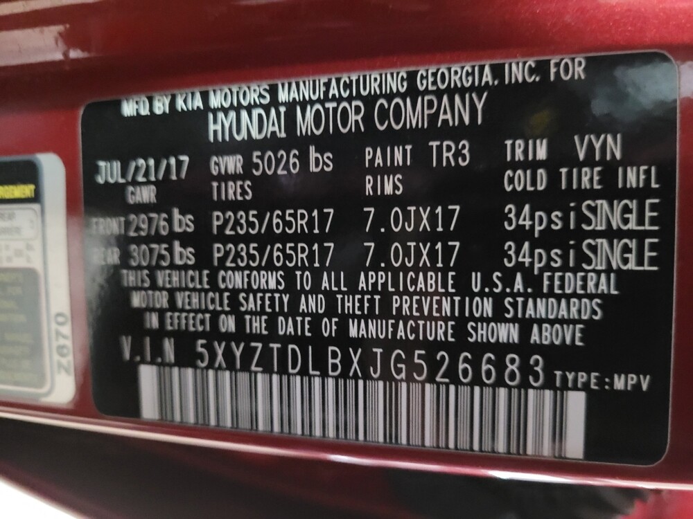 2018 Hyundai Santa Fe in Laurel, MD 20724 - 18098726 33