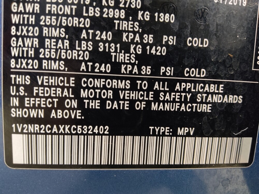 2019 Volkswagen Atlas in Knoxville, TN 37923 - 18098812 33