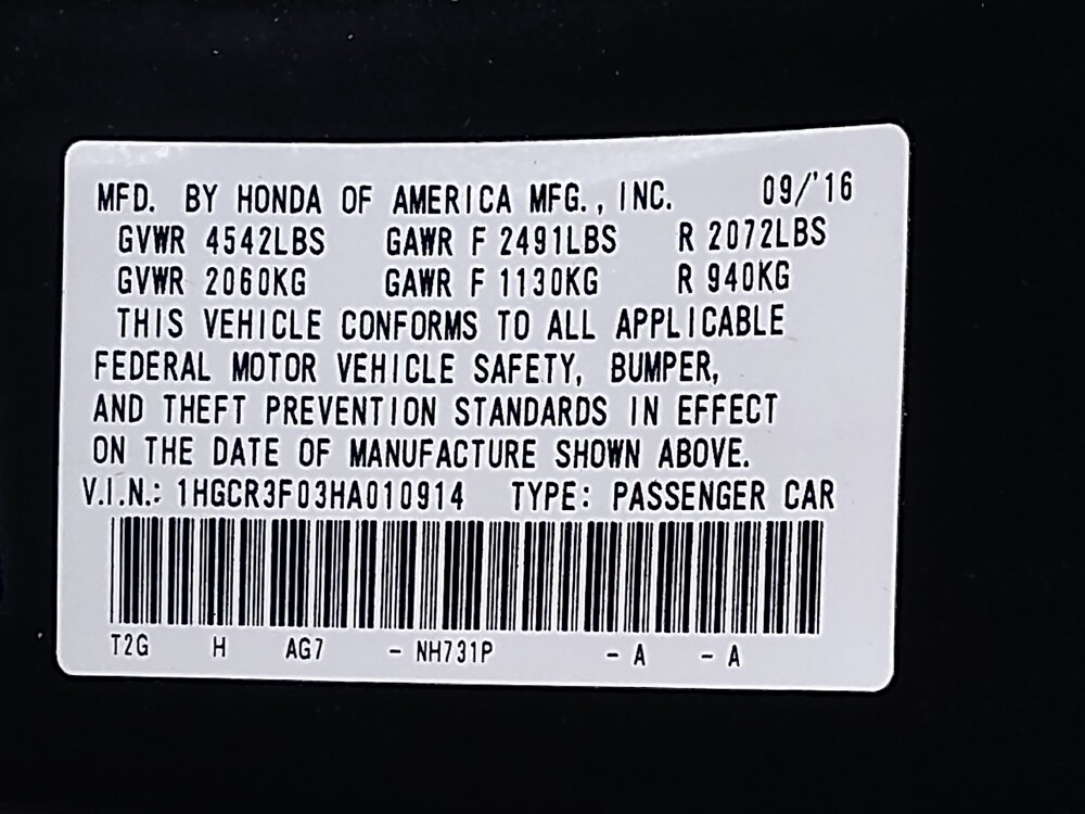 2017 Honda Accord in Tyler, TX 75701 - 18098836 33