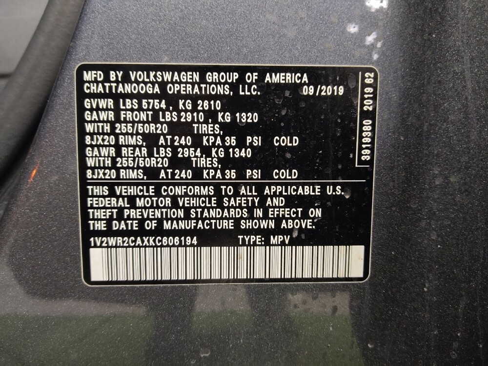 2019 Volkswagen Atlas in Tallahassee, FL 32304 - 18098871 33