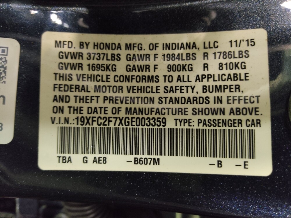 2016 Honda Civic in Tallahassee, FL 32304 - 18098874 33