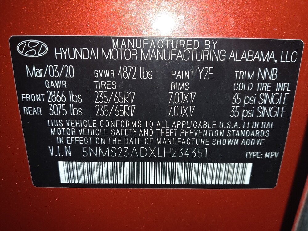 2020 Hyundai Santa Fe in Kissimmee, FL 34744 - 18098886 33