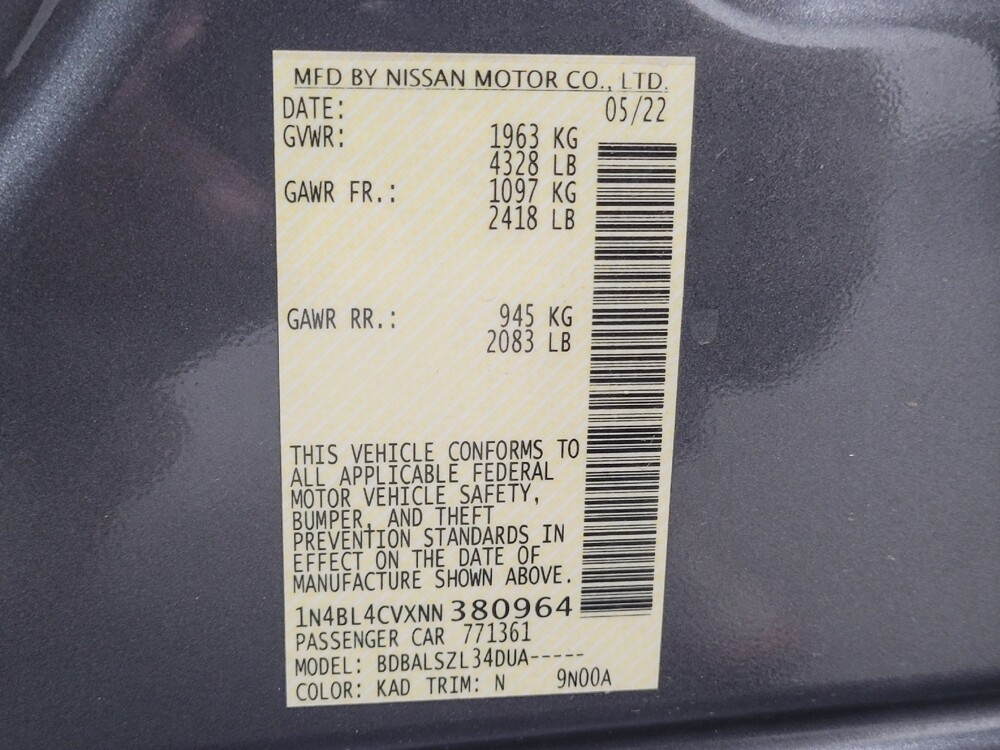 2022 Nissan Altima in Huntsville, AL 35816 - 18098910 33