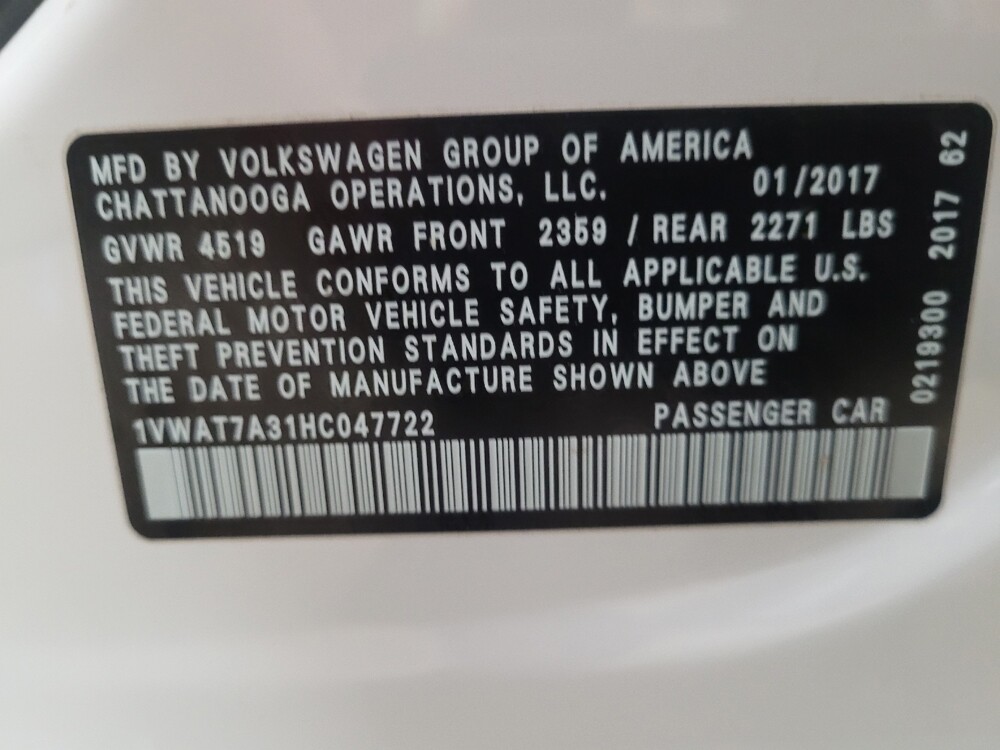 2017 Volkswagen Passat in Chesapeake, VA 23320 - 18098957 33