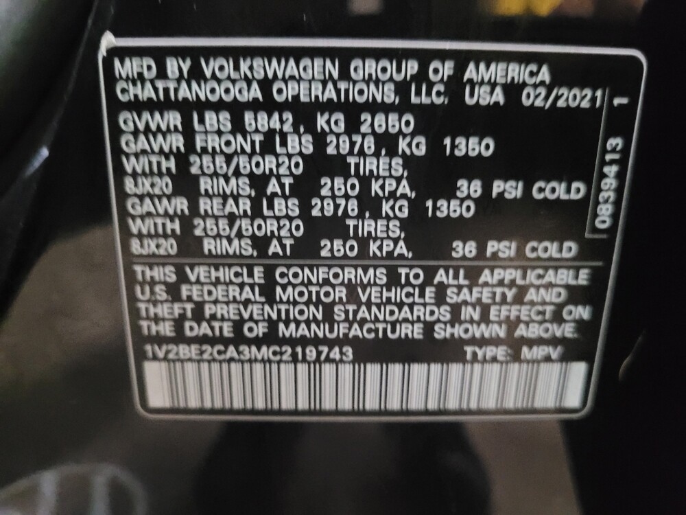 2021 Volkswagen Atlas in Glen Burnie, MD 21061 - 18098960 33