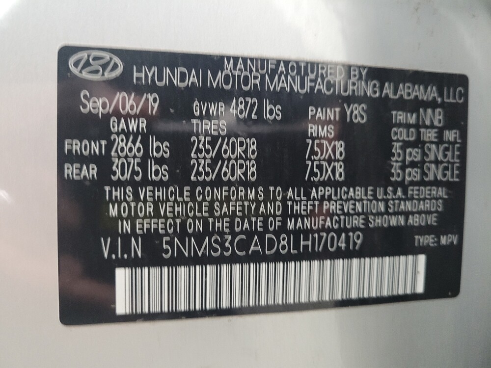 2020 Hyundai Santa Fe in Taylor, MI 48180 - 18098974 33