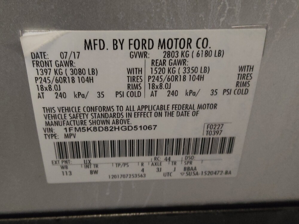 2017 Ford Explorer in Salem, VA 24153 - 18098994 33