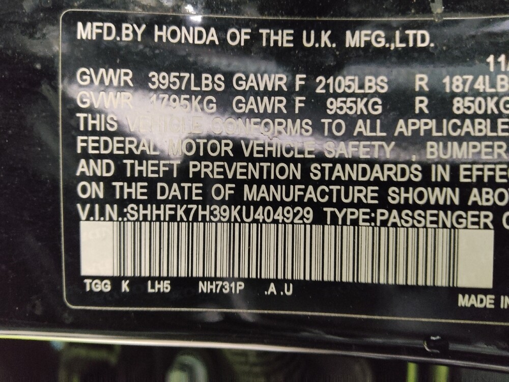 2019 Honda Civic in Columbus, GA 31909 - 18099003 33