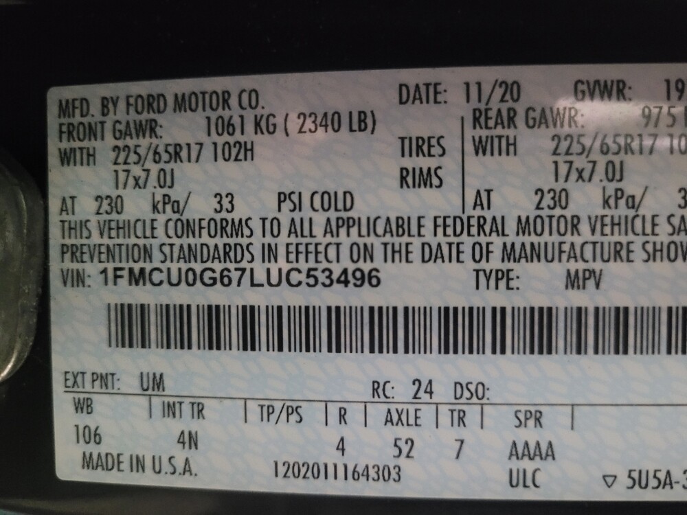 2020 Ford Escape in Conyers, GA 30094 - 18099033 33