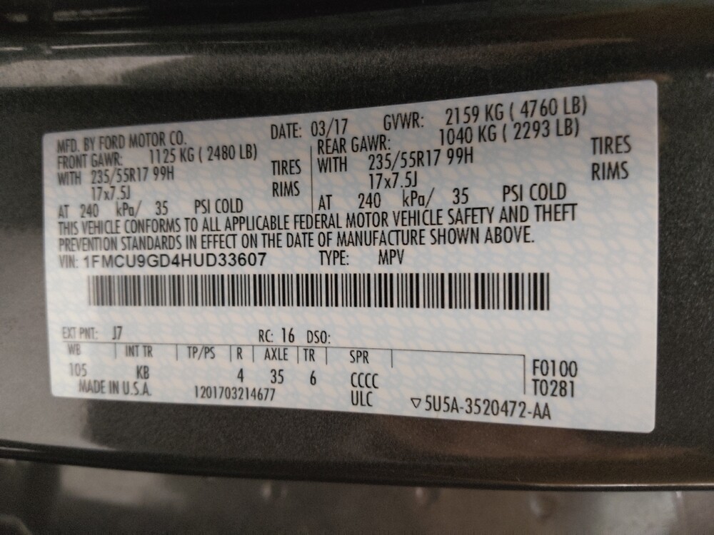 2017 Ford Escape in Springfield, MO 65807 - 18099087 33