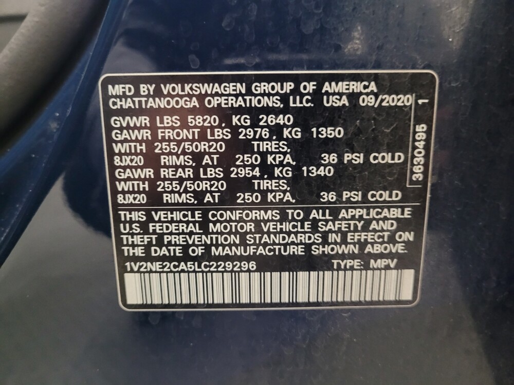 2020 Volkswagen Atlas in Fresno, CA 93726 - 18099144 33