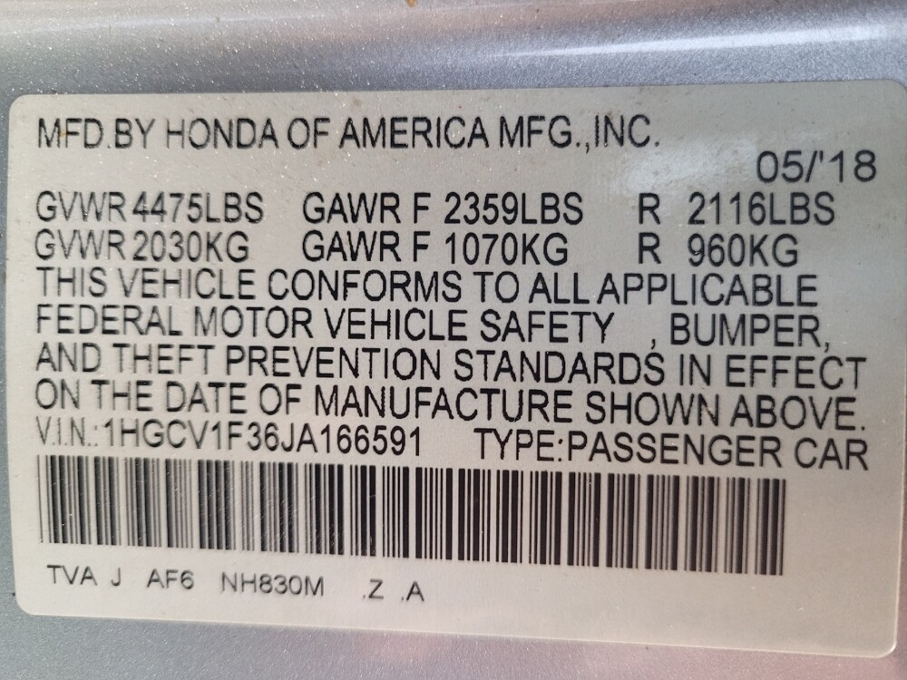 2018 Honda Accord in Tampa, FL 33612 - 18099210 33