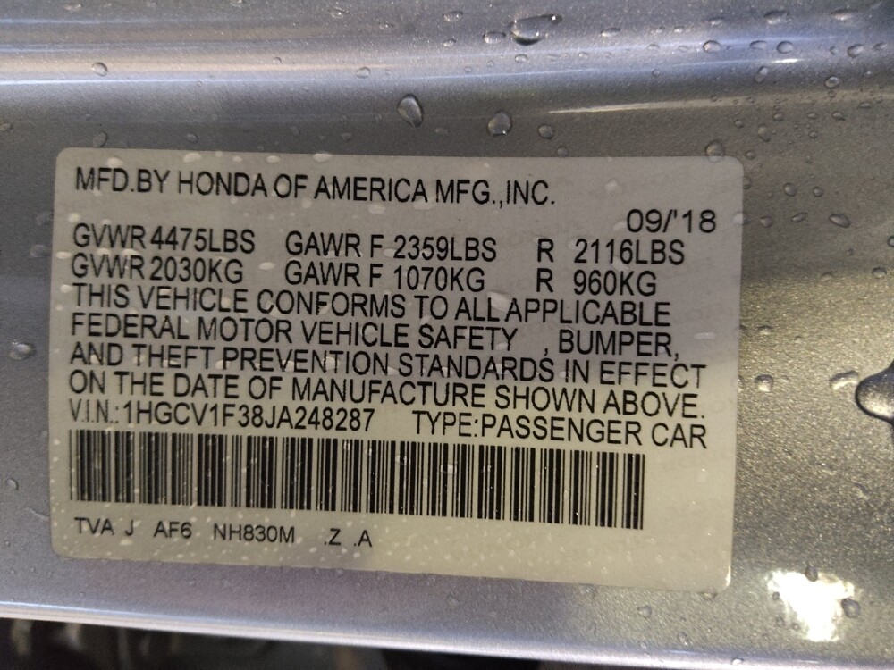 2018 Honda Accord in Fort Myers, FL 33907 - 18099212 33