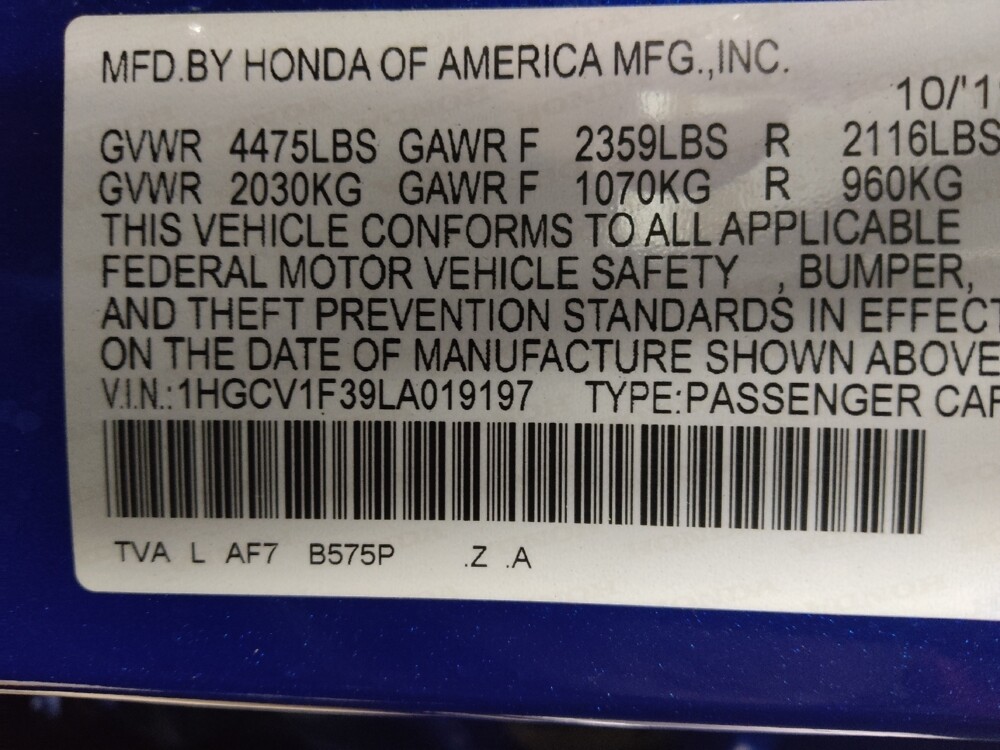 2020 Honda Accord in Knoxville, TN 37923 - 18099227 33