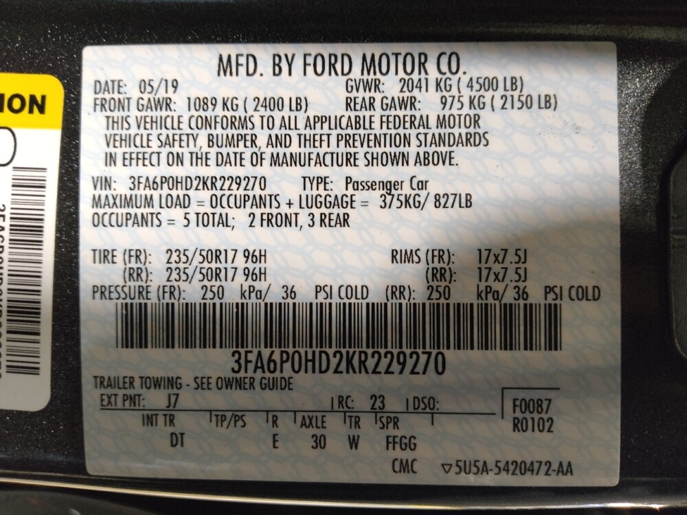 2019 Ford Fusion in West Palm Beach, FL 33409 - 18099240 33