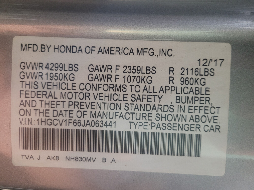 2018 Honda Accord in Greensboro, NC 27407 - 18099259 33