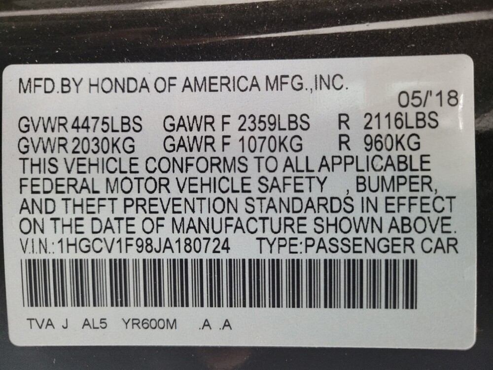 2018 Honda Accord in Memphis, TN 38115 - 18099294 33