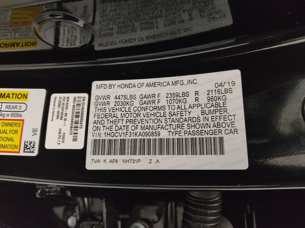 2019 Honda Accord in St. Louis, MO 63136 - 18099356 33