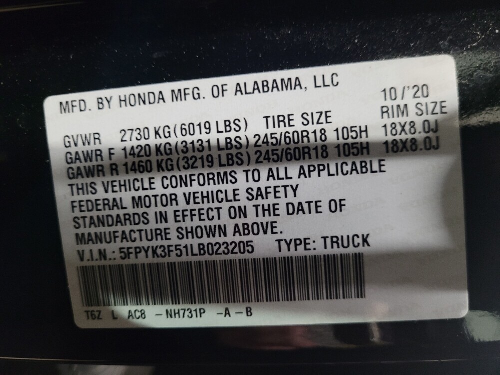 2020 Honda Ridgeline in Henrico, VA 23223 - 18099416 33