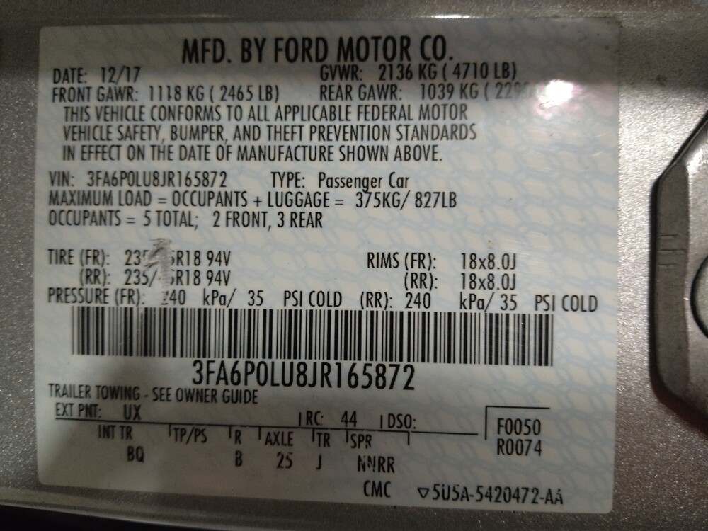 2018 Ford Fusion in Greenville, NC 27834 - 18099439 33