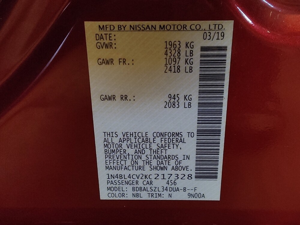 2019 Nissan Altima in Jacksonville, FL 32225 - 18099447 33