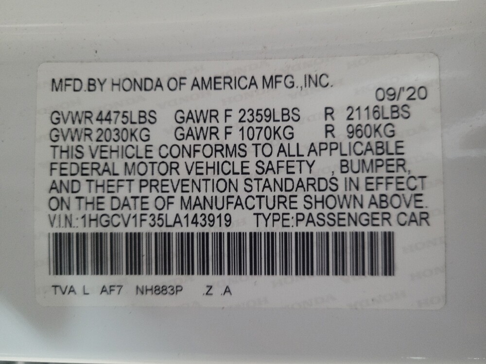 2020 Honda Accord in Conyers, GA 30094 - 18099477 33