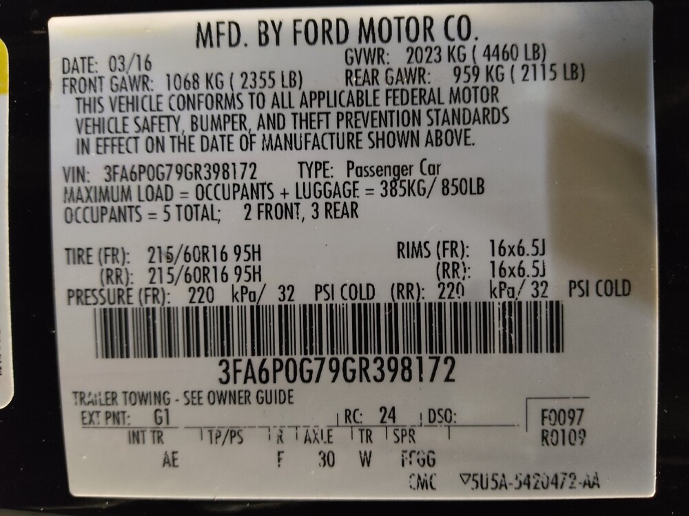 2016 Ford Fusion in Winston-Salem, NC 27103 - 18099481 33
