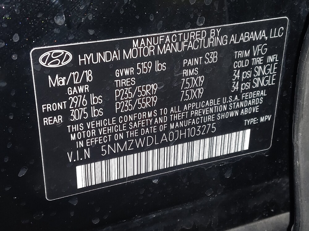 2018 Hyundai Santa Fe in Miami, FL 33157 - 18099547 33