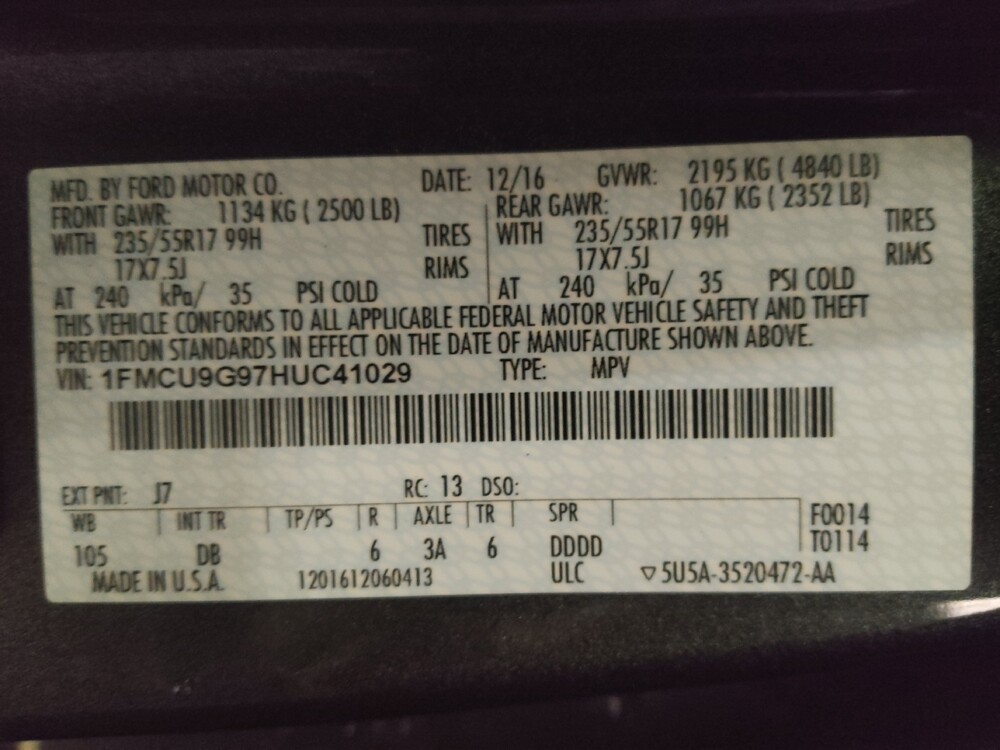 2017 Ford Escape in West Palm Beach, FL 33409 - 18099624 33