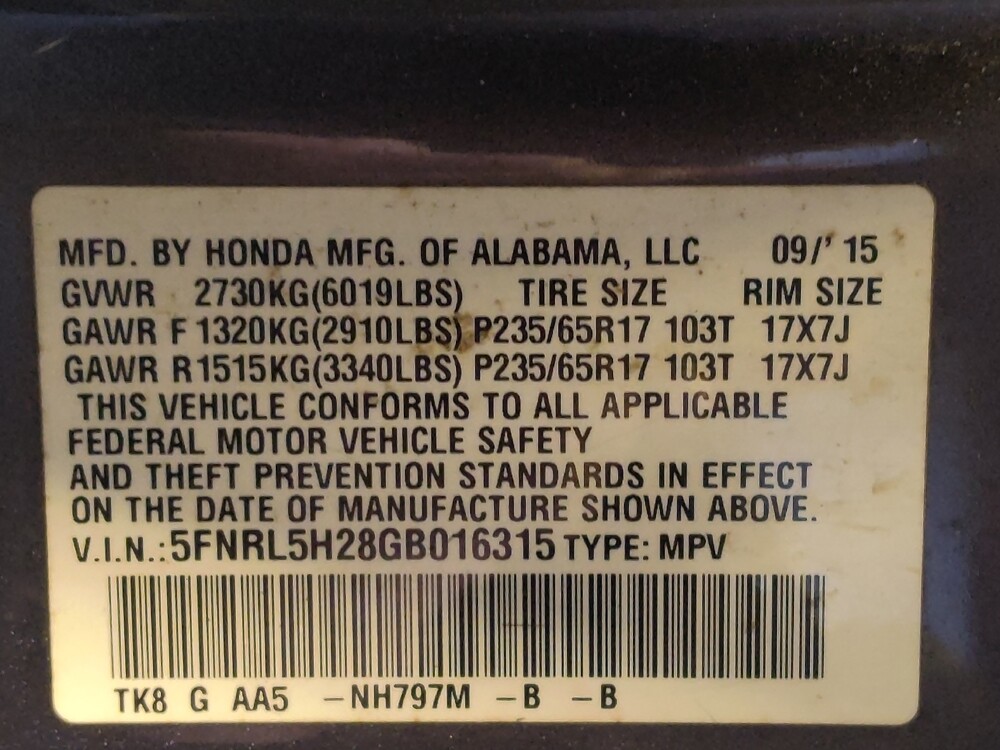2016 Honda Odyssey in Chandler, AZ 85225 - 18099642 33