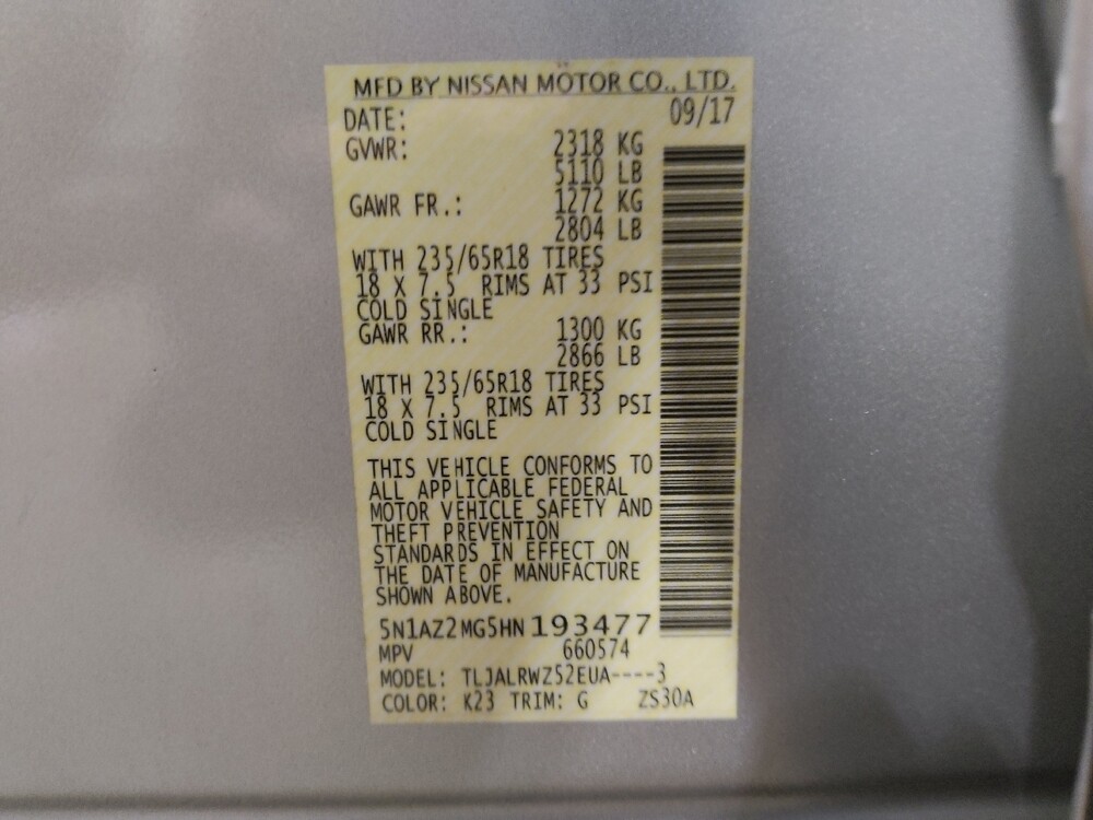 2017 Nissan Murano in Jacksonville, FL 32225 - 18099691 33