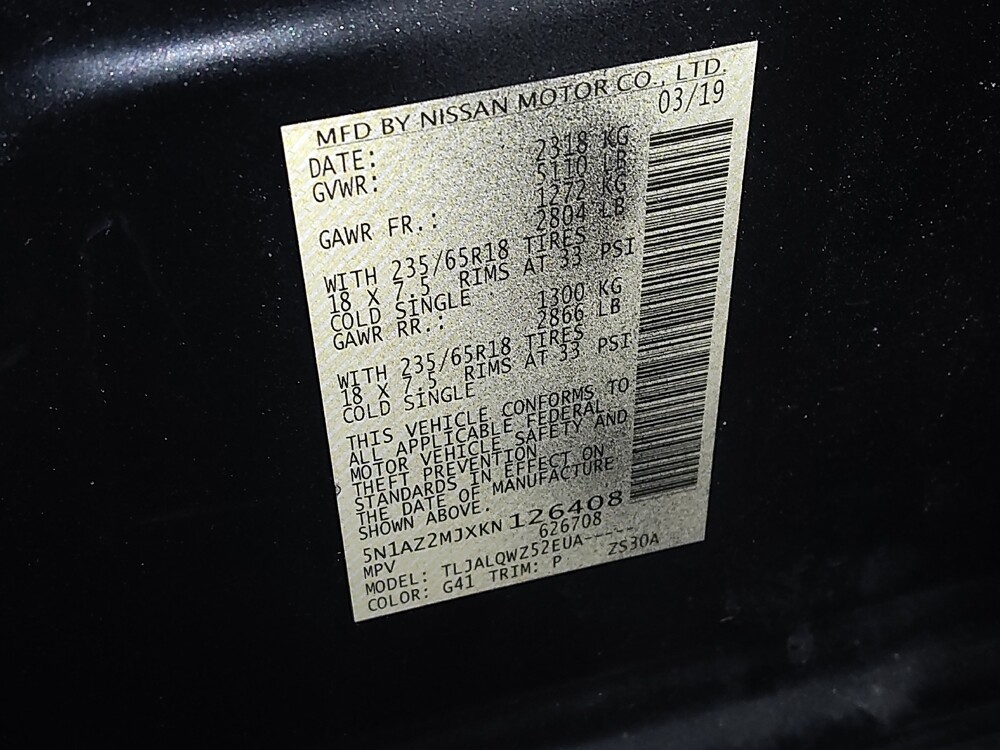 2019 Nissan Murano in Jacksonville, FL 32210 - 18099697 33