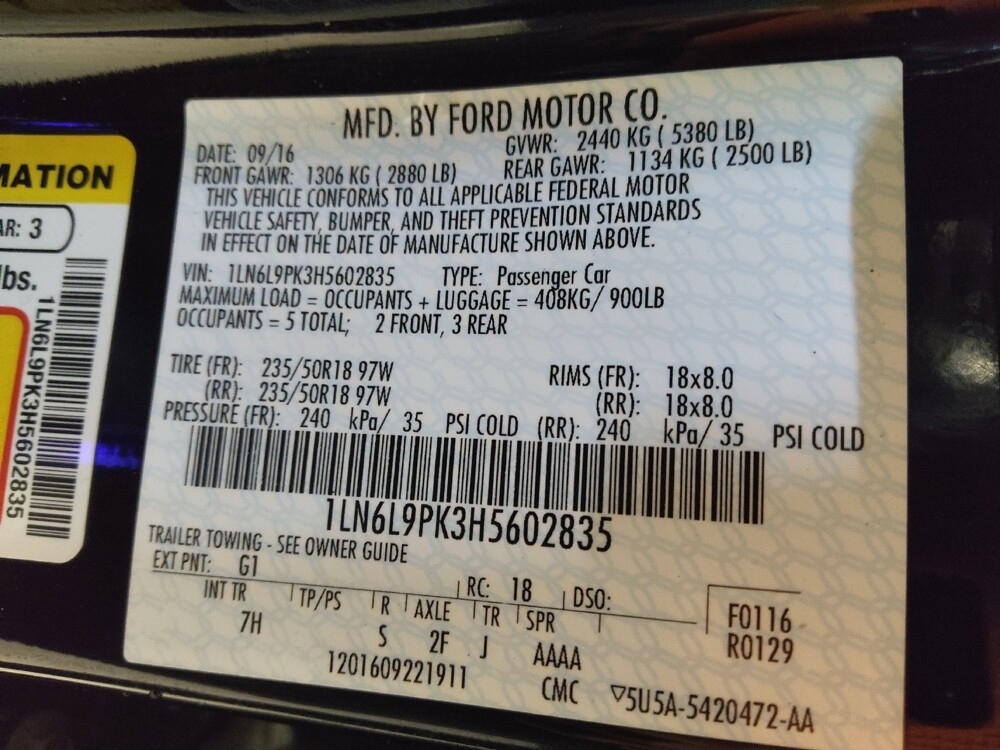 2017 Lincoln Continental in Wilmington, NC 28405 - 18099719 33