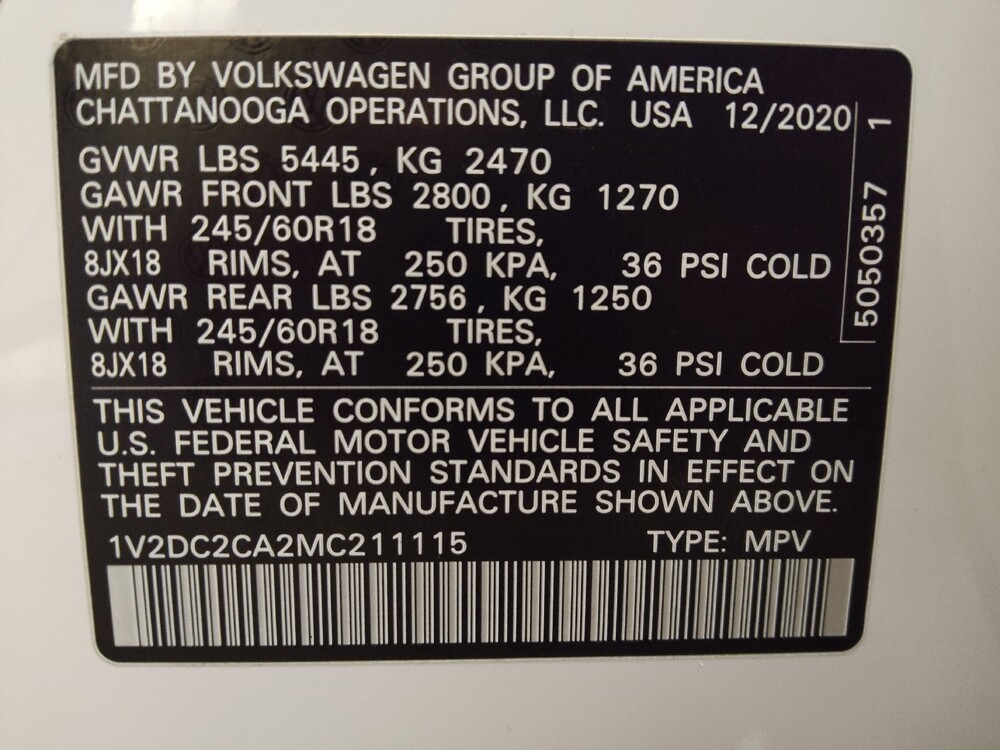 2021 Volkswagen Atlas in Baton Rouge, LA 70816 - 18099741 33