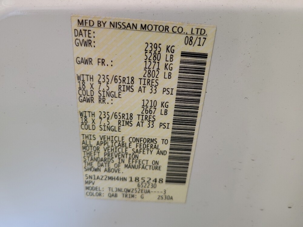 2017 Nissan Murano in Fairfield, OH 45014 - 18099747 33