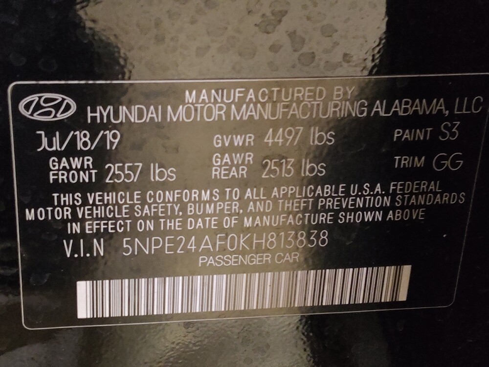 2019 Hyundai Sonata in Ocala, FL 34471 - 18099878 33