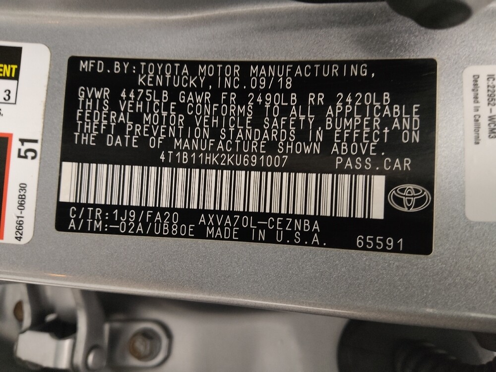 2019 Toyota Camry in Gladstone, MO 64118 - 18099895 33