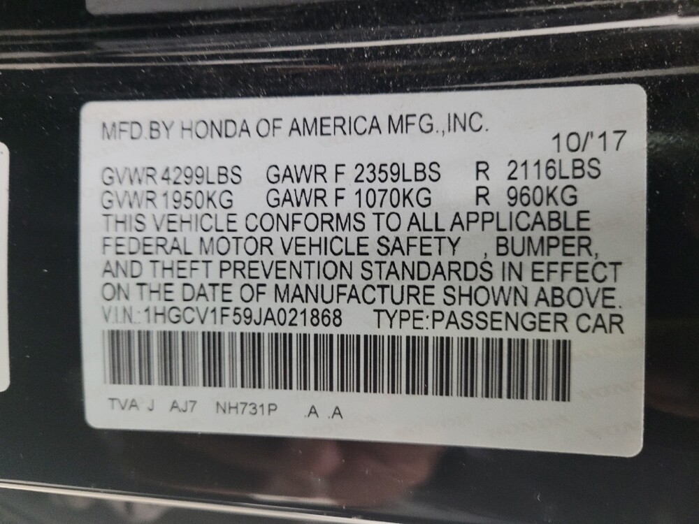 2018 Honda Accord in Taylor, MI 48180 - 18099927 33