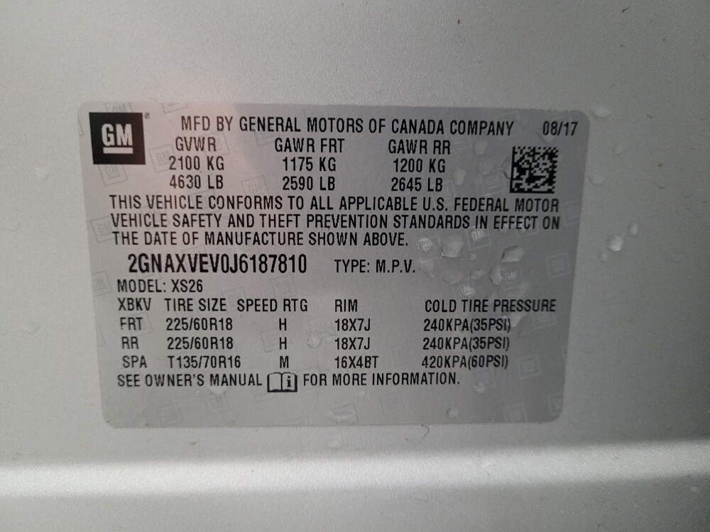 2018 Chevrolet Equinox in El Cajon, CA 92020 - 18100016 33