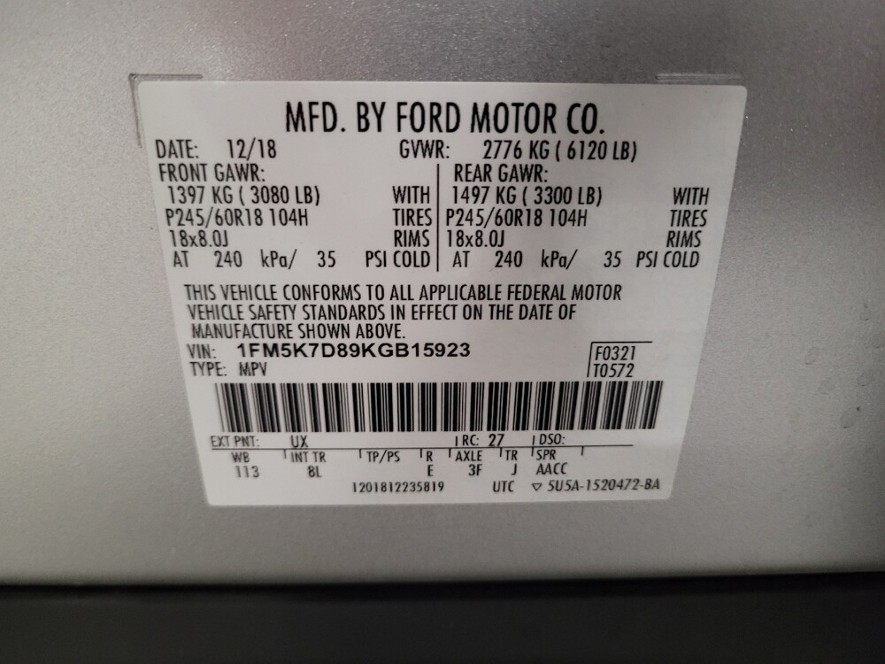 2019 Ford Explorer in Downey, CA 90241 - 18100025 33