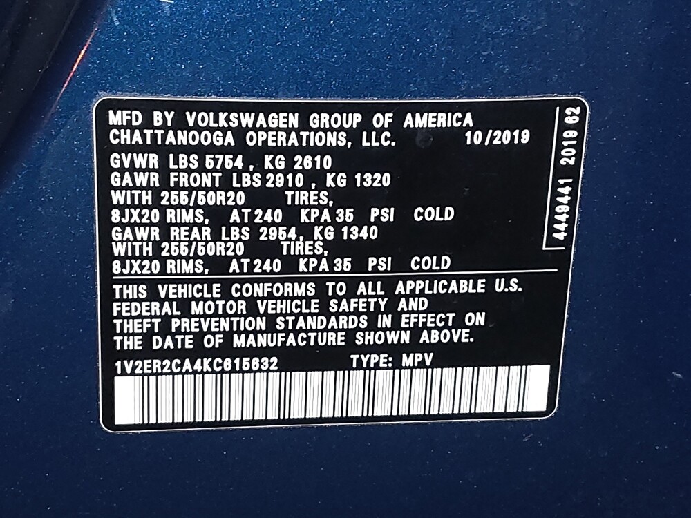 2019 Volkswagen Atlas in Temple, TX 76502 - 18100070 33